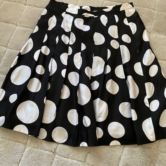 100% Silk Club Monaco Polka Dot Skirt - size 4 - Picture 5 of 11
